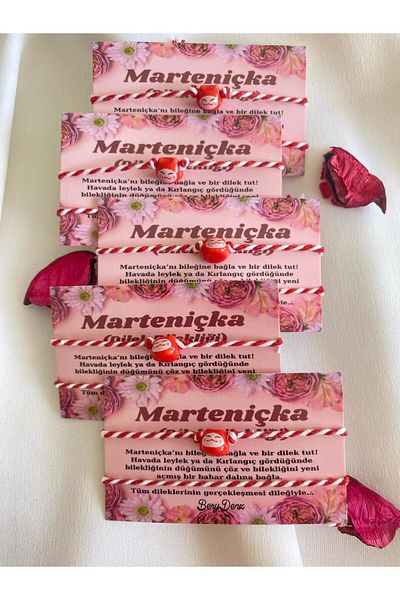 BeryDenz 5-Piece Red Maneki Nekolu Marteniçka Bracelet (WITH CARD GIFT PACKAGE)