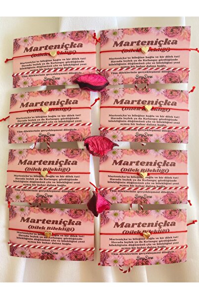 BeryDenz Marteniçka Dilek Bilekliği ve Altın Kaplama Bileklik Seti(kartlı+hed...