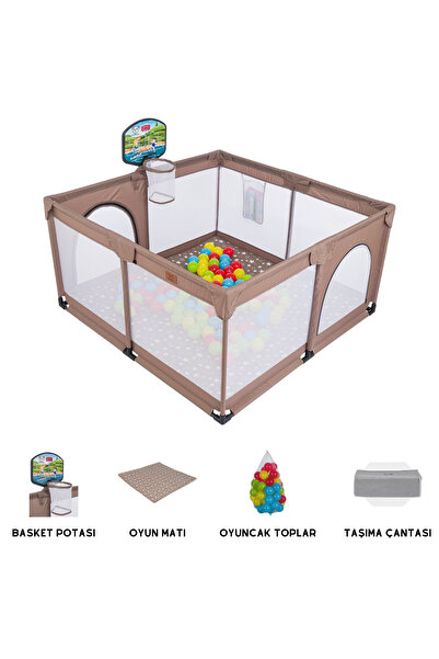 Mamma Playard Plus Bebek Ve Çocuk Oyun Alanı Oyun Parkı 125x125 Basket Potası...