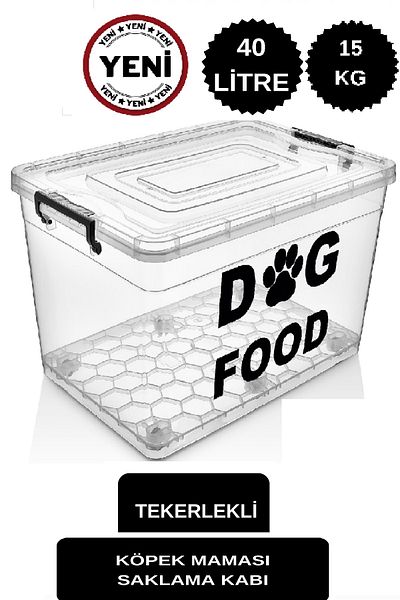 DEEMBRO Dog Food Storage Container 15 Kg Large Size with Wheels