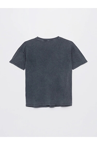 LC Waikiki Μπλουζάκι εγκυμοσύνης LCWAIKIKI - στάμπα Minnie Mouse, λαιμόκοψη, κοντό μανίκι, υπερμεγέθη κοπή