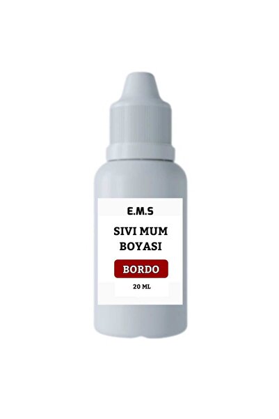 E.M.S AVM Bordo Mum Boyası 20 ml Sıvı Mum Boyası .