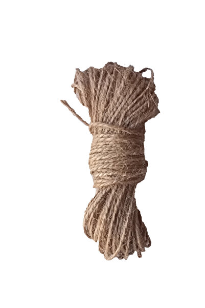 Dekals 15 Metre Bileklik İpi Naturel İp Jut İp Hasır Kendir İpi Hediye Süslem...