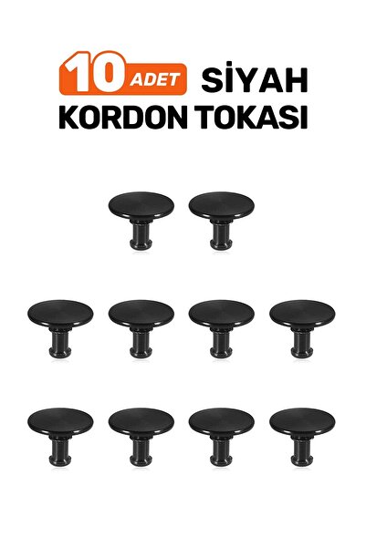 HOFFICE Xiaomi Mi Band 2-3-4-5-6-7 Uyumlu Kordon Toka Pim Klips 10 Adet Siyah...