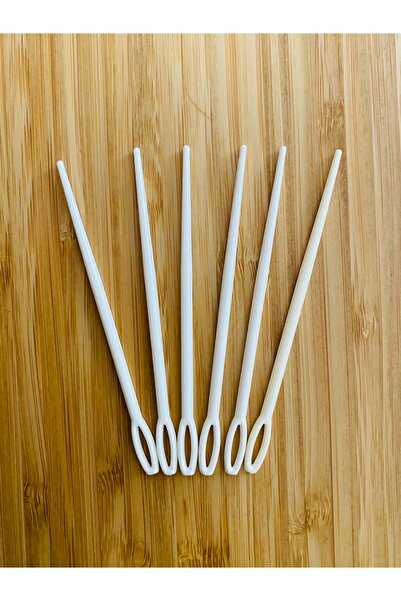 Öztürk Plastična Vuna igla za pletenje 9cm. Pakovanje od 6. Bela.