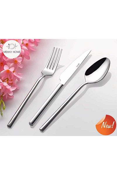 İnter İnterÇelik IŞIL Model 30 Piece Fork & Spoon Set-MEHAY HOME