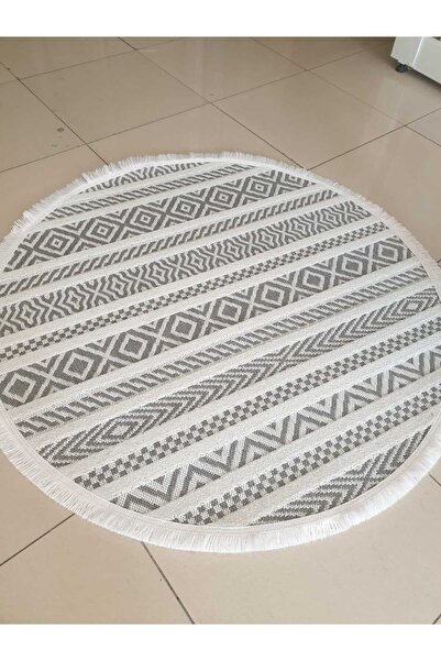 Dinarsu Grace 54103-260 Daire | Modern Beyaz Gri Bukle Halı | Salon, Hol, Mutfak ve Yatak Odası İçin