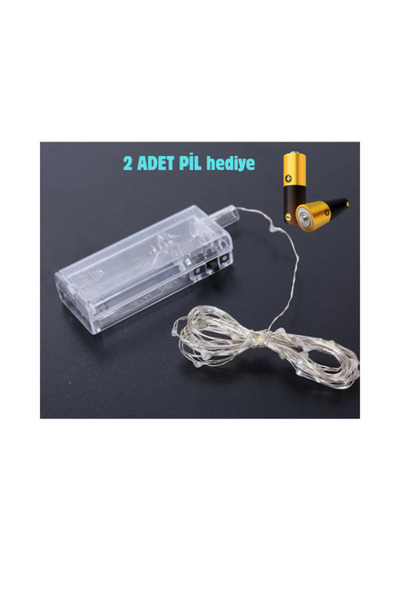 Atölye Öğretmenim 3metre )beyaz Pilli Peri Dekor Işık Dekorafif Lamba Gün Lsi...