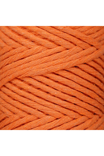 Makromecity Σκάνδαλο Μακραμέ 3mm Σκάνδαλο Βαμβακερό Σκάνδαλο Μακραμέ Σκάνδαλο Πορτοκαλί