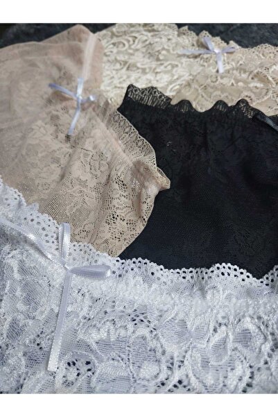 Dorya Γυναικείο μπόξερ φιόγκο με δαντέλα 4 πακέτο