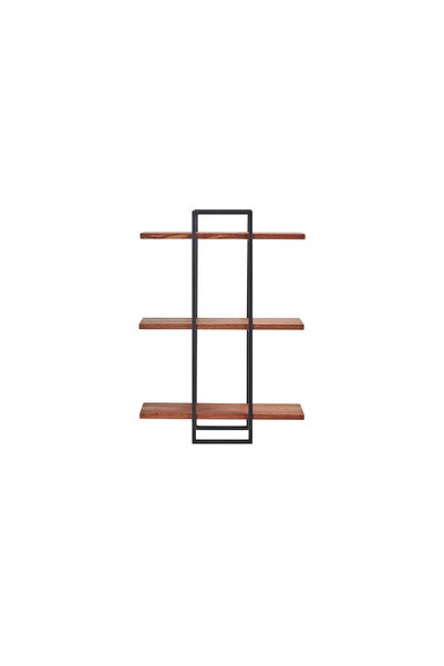 UMUTPARK 3 KATLI METAL AHŞAP ÇOK AMAÇLI DUVAR RAF