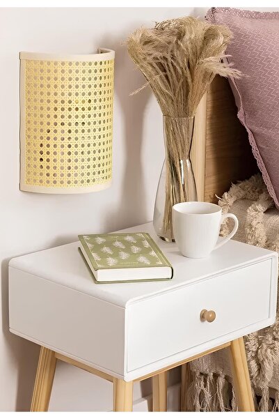 Buiva Modern Hasır Aplik İskandinav Tasarım Duvar Aplik Elektrik İle Çalışır