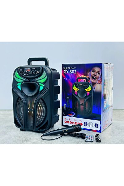 SIGHTZER MİKROFONLU BLUETOOTH SPEAKER LED IŞIKLI KARAOKE HOPARLÖR SD KART USB AUX BÜYÜK BOY HOPARLÖR