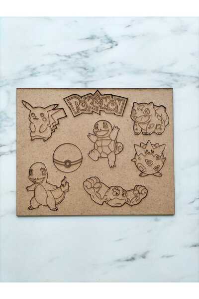 MAKETONYA نشاط الرسم، مادة الرسم بوكيمون، نشاط الرسم الخشبي، لعبة تعليمية