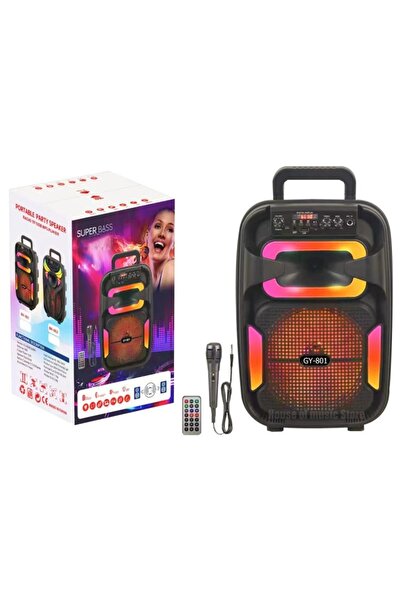 JUNGLEE MİKROFONLU BLUETOOTH SPEAKER LED IŞIKLI KARAOKE HOPARLÖR SD KART USB ...
