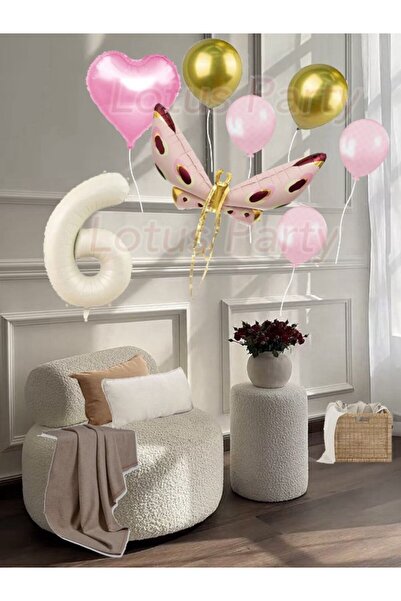 LOTUS PARTY Retro Butterfly Birthday Party Supplies - Balloon Retro Butterfly...