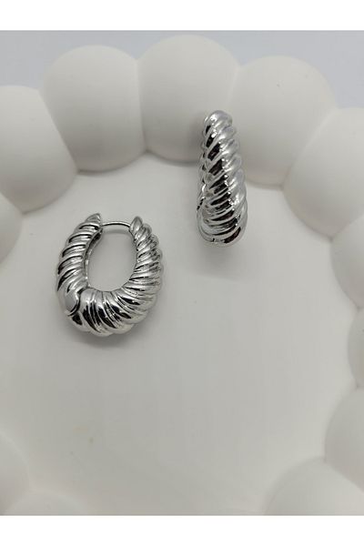 LİLİA Mussel Steel Earrings