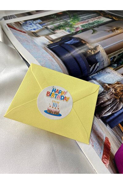 bisaccia ملصق عيد ميلاد ملصق كيك على شكل دائري غير لامع سلسلة عيد ميلاد 4 سم ...