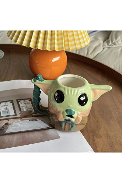 hediyeconcepti 400ml Sevimli Karikatür Seramik Baby Yoda Kupa Bardak