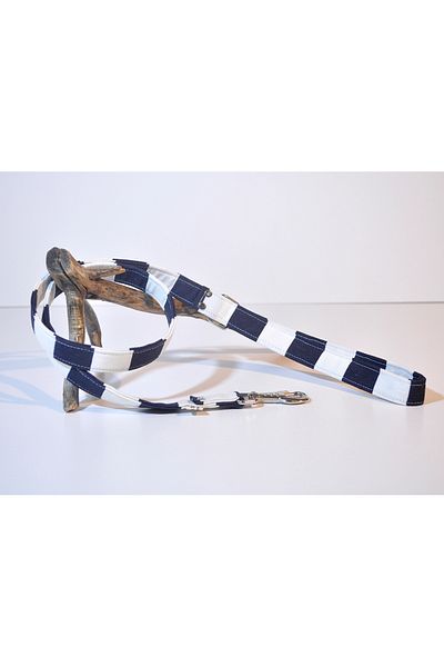 minart design Navy Blue White Thick Striped Travel Rope