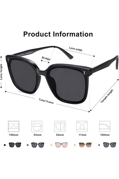 ModaLand Women's and Men's Trendy Oversized Sunglasses
