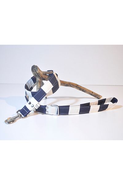 minart design Navy Blue White Thick Striped Travel Rope