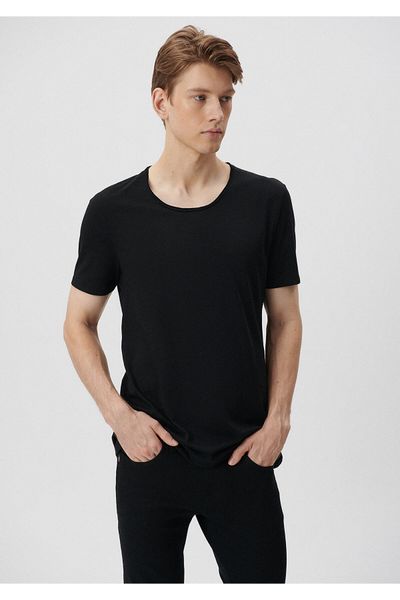 Mavi Men's Basic Crew Neck T-Shirt In Black