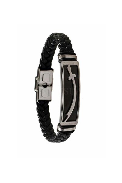 DiZe'S Tasarım Çelik ,örgü Uzun Zülfikar Kılıcı Özel Tasarım Erkek Bileklik