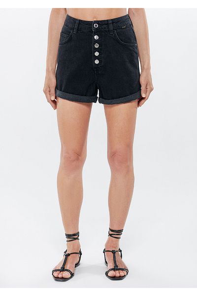 Mavi Wendy Gold Icon Gray Jean Shorts 1453133884