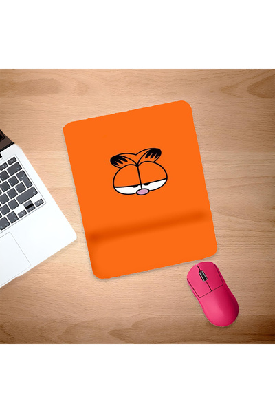 UcuruStore Ορθογώνιο mouse pad με στήριξη ολόκληρου του καρπού Cat Garfield