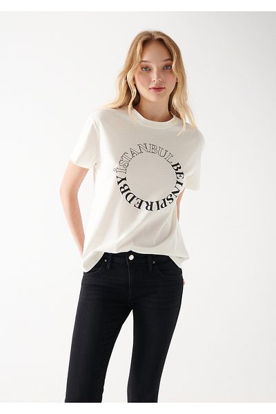 Mavi Λευκό μπλουζάκι Istanbul Loose Fit / Loose Fit 1610646-70053