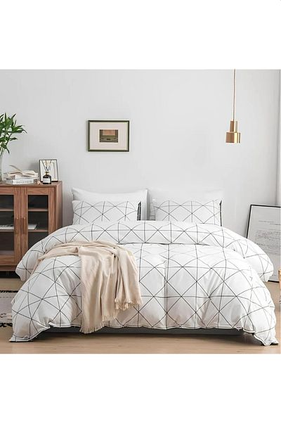 BESTİNA GOLD Duvet Cover Set Cotton Hawaiian Mint Double (WITHOUT BED)