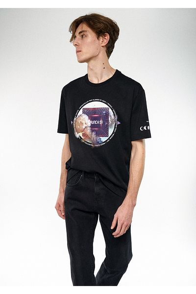 Mavi Launch Printed Black T-Shirt Loose Fit 0611094-900