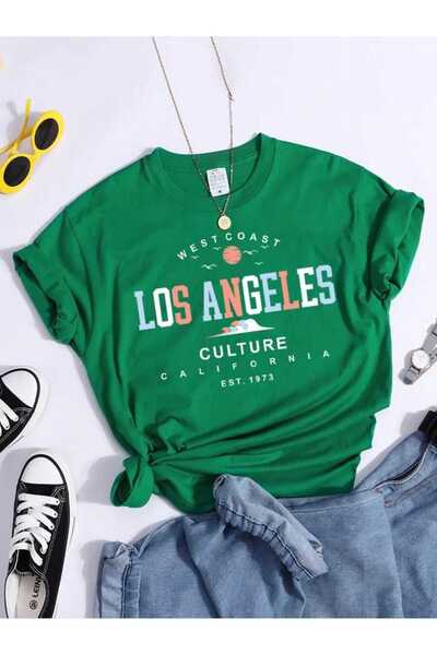 MAGORS STIL-X LOS ANGELES PRINTED CREW λαιμόκοψη, 100% ΒΑΜΒΑΚΙ, OVERSIZE, ΓΥΝ...
