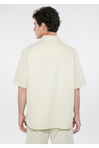 Mavi Bej Gömlek Loose Fit / Bol Rahat Kesim 0210681-70134
