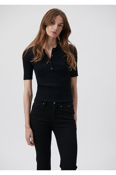 Mavi Polo Neck Black Knitwear Fitted / Fitted Cut 1710327-900