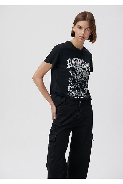 Mavi Evolve Printed Black T-Shirt Slim Fit / Slim Fit 1611693-70087
