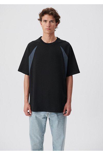 Mavi Printed Black T-Shirt Oversize / Wide Cut 0611625-900