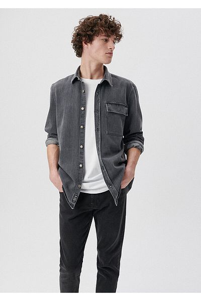Mavi Gray Denim Shirt Regular Fit / Normal Cut 0210971-900