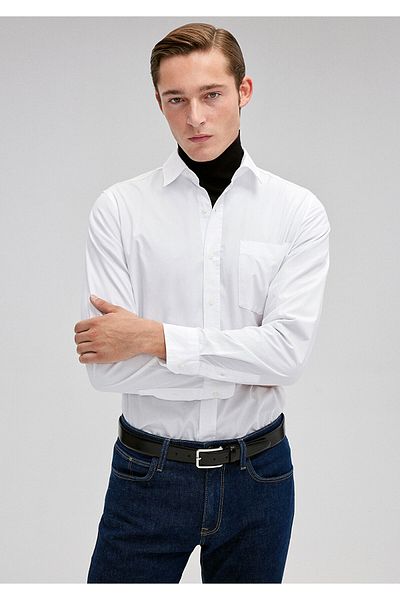 Mavi Λευκό πουκάμισο Regular Fit / Normal Cut 0210792-620