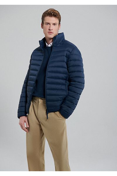 Mavi Ανδρικό παλτό με γιακά Navy Blue Puffer 0110016 -80790