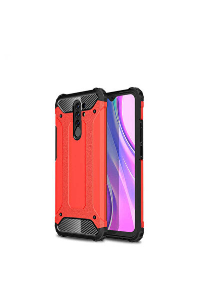 kilifone Redmi 9  Uyumlu - Kılıf Çift Katman Zırh Tank Crash Military Kapak
