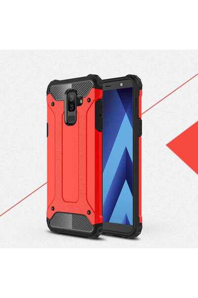 kilifone Samsung Galaxy J8 - Kılıf Çift Katman Zırh Tank Crash Military Kapak