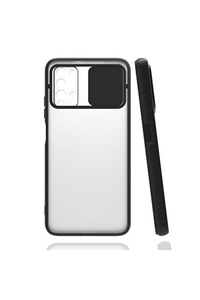 kilifone Xiaomi Poco M3 - Kılıf Slayt Sürgülü Arkası Buzlu Lensi Kapak