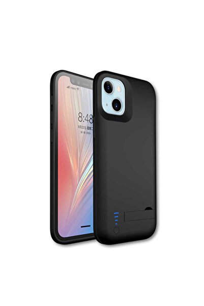 kilifone Apple iPhone 13 - Şarjlı Kılıf Standlı Led Göstergeli Powerbank Kılıf