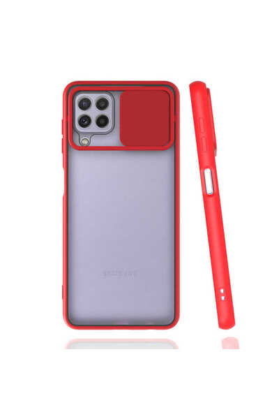 kilifone Samsung Galaxy A22 4g - Case Slide Sliding Back Frosted Cover the Lens