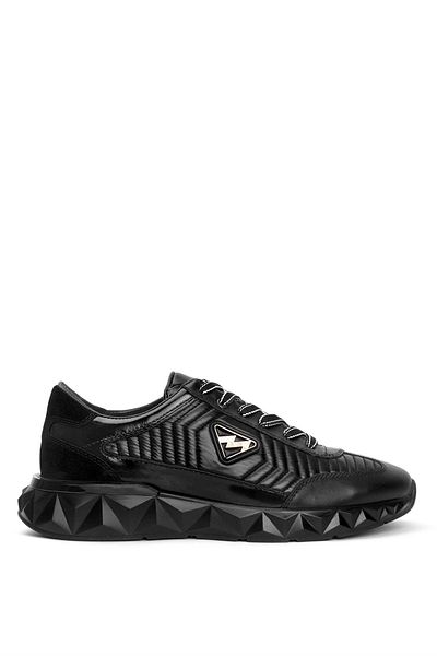 MARCOMEN 19498 Black Men's Genuine Leather Casual Shoes