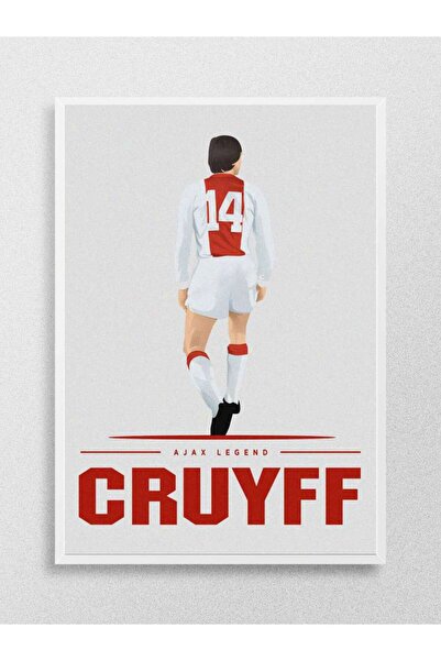 Mudi Store Johan Cruyff Futbol Poster Çerçevesiz Yüksek Kalite Futbolcu Duvar Poster