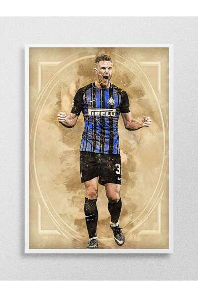 Mudi Store Milan Skriniar Futbol Poster Çerçevesiz Yüksek Kalite Futbolcu Duvar Poster