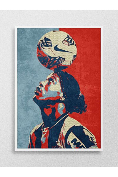 Mudi Store ronaldinho Futbol Poster Çerçevesiz Yüksek Kalite Futbolcu Duvar Poster